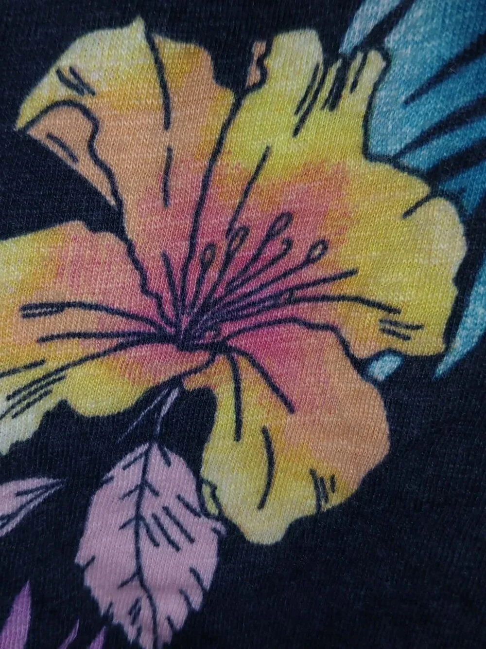 Girl's Tropical Print Top with Lace Ruffle from Justice